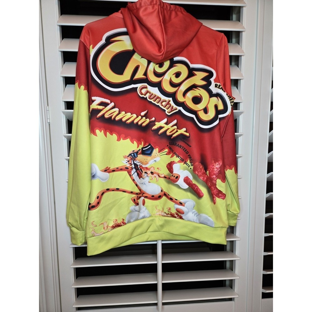 Flamin' Hot Cheetos Graphic Hoodie Pullover Kangaroo Pocket‎ Adult Medium - Picture 4 of 5